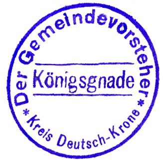 Siegel des Gemeindevorstehers von Königsgnade