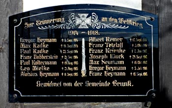 Kriegerdenkmal in Brunk