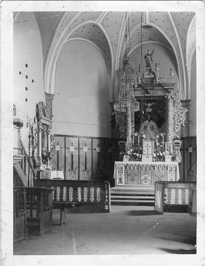 Altarraum der Marzdorfer Kirche ca. 1930